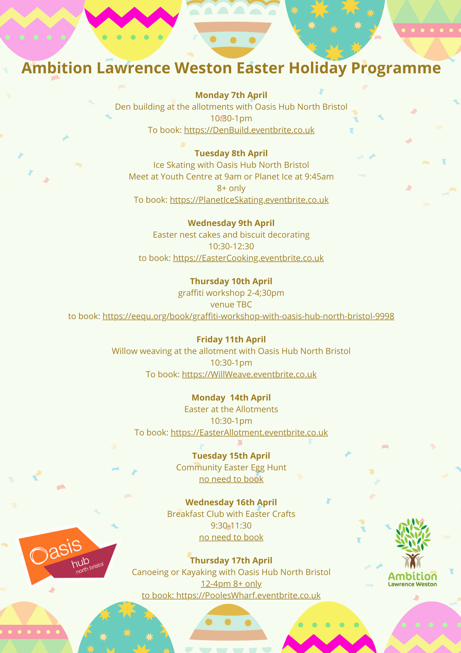 Easter Holiday Programme